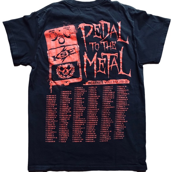 KILLSWITCH ENGAGE "PEDAL TO THE METAL INCARNATE TOUR 2016-2018" TEE - Picture 3 of 4